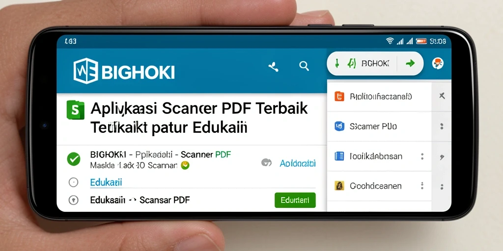 Antarmuka BIGHOKI yang sederhana dan fungsional untuk Scanner PDF.