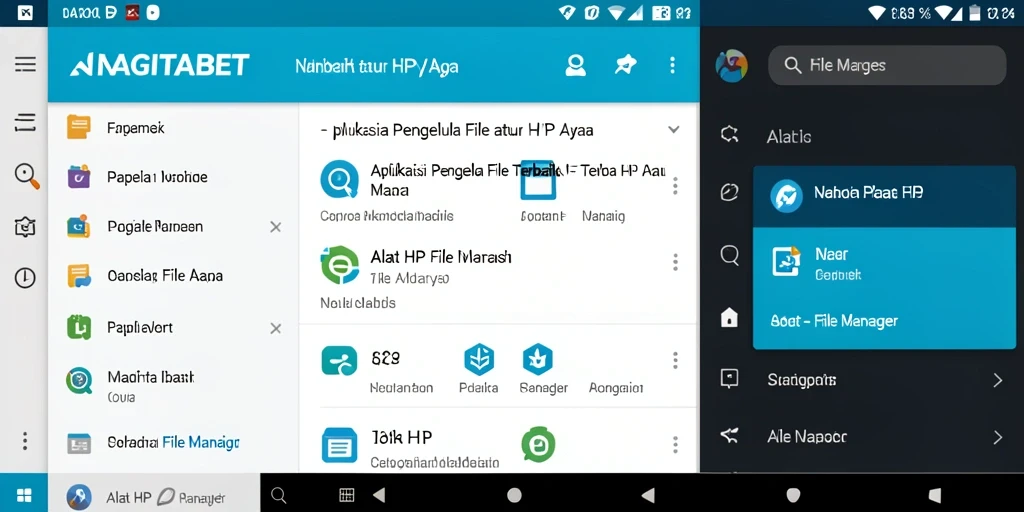 Tampilan sederhana dan fungsionalitas lengkap dari NAGITABET untuk mengelola file.